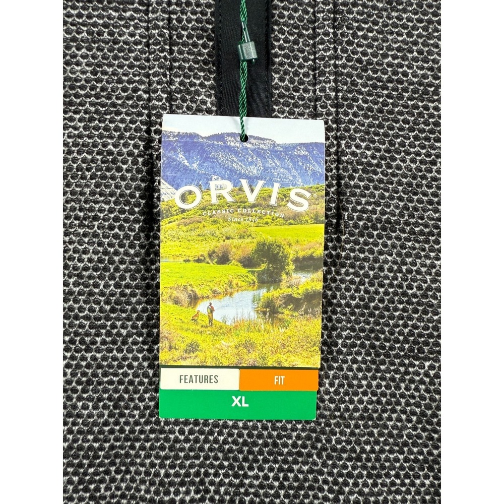 Orvis Mens 1/4 Zip Pullover Sherpa Lined Sweater Mens XL Gray NEW - Picture 5 of 11